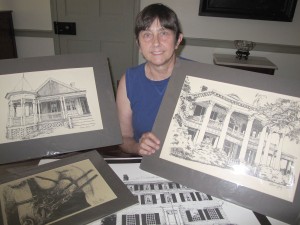 Pelham Lyles, Director of the Fairfield County Museum, displays some of her artwork. She will be doing live sketching during this year’s Ag+Art Tour.