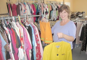 Kim Kacsur operates Tricia’s Trunk, a clothing ministry located at Sandy Level Baptist Church in Blythewood.