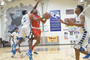 Westwood's Xavier Dobey goes to the basket in Saturday's Bojangles Bash. (Photo/Kristy Kimball Massey)