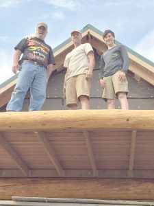 Family and friends who travelled to Alaska to work on the cabin this summer included Tommy Sanders (Adolf’s nephew), T. Cox (Adolf’s granddaughter’s father-in-law and Davis Weitzel (Adolf’s grandson).