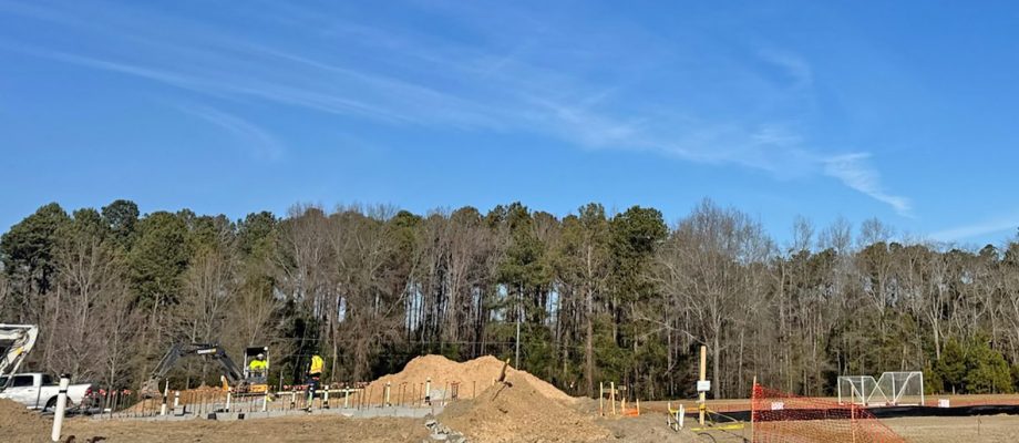 Stines: Soccer field construction going well