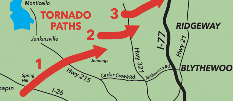 Three tornadoes confirmed in Fairfield